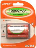 Vapex D Size 10000mAh NiMH Rechargeable Batteries